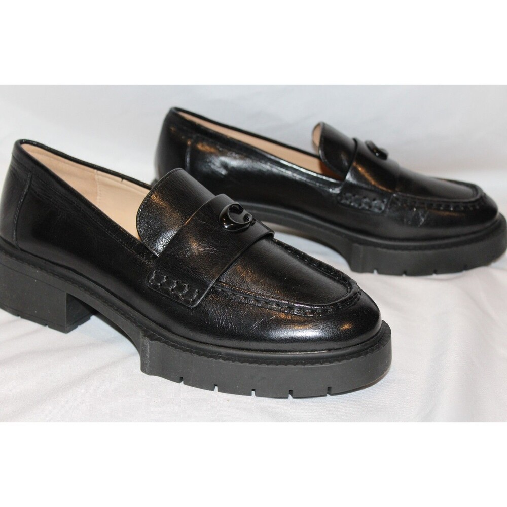 Coach Black Leather Loafers